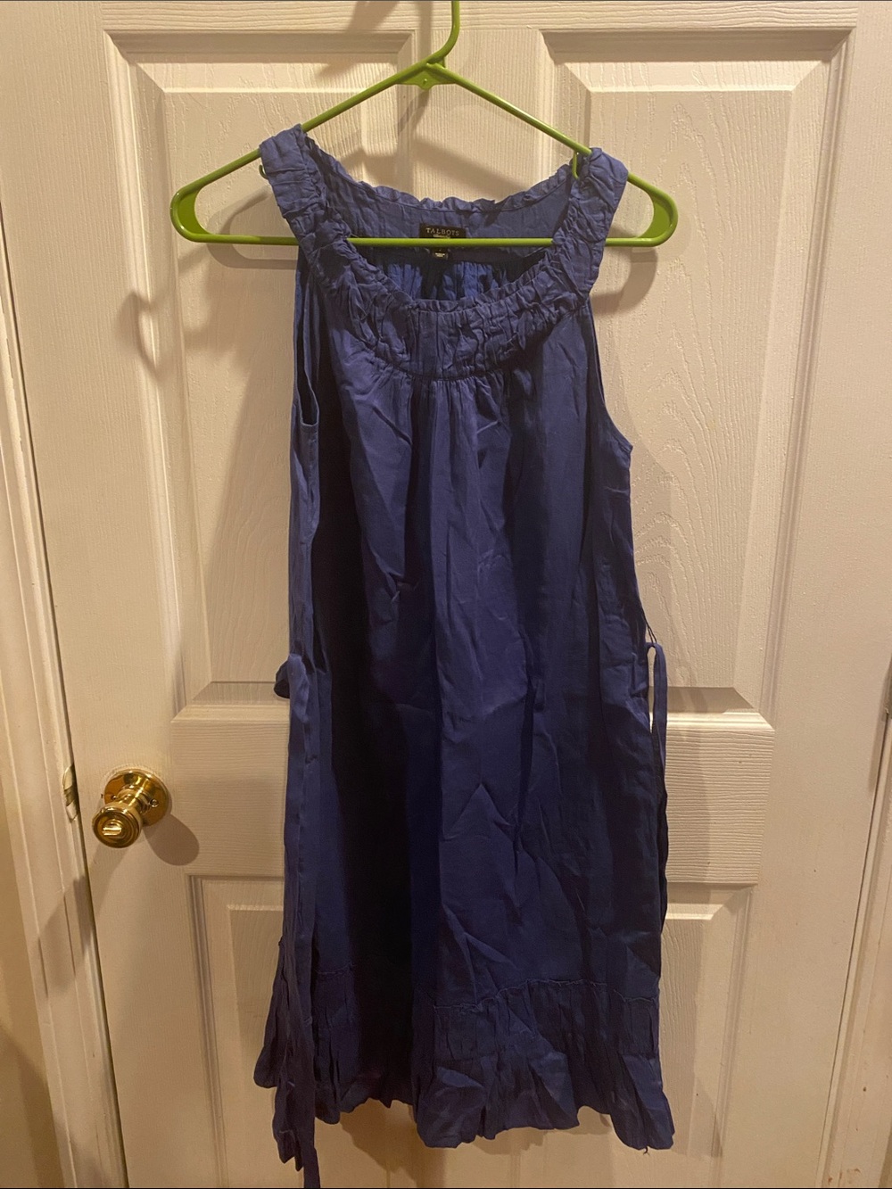 Talbots Blue Sleeveless Midi Dress size 2. M29.